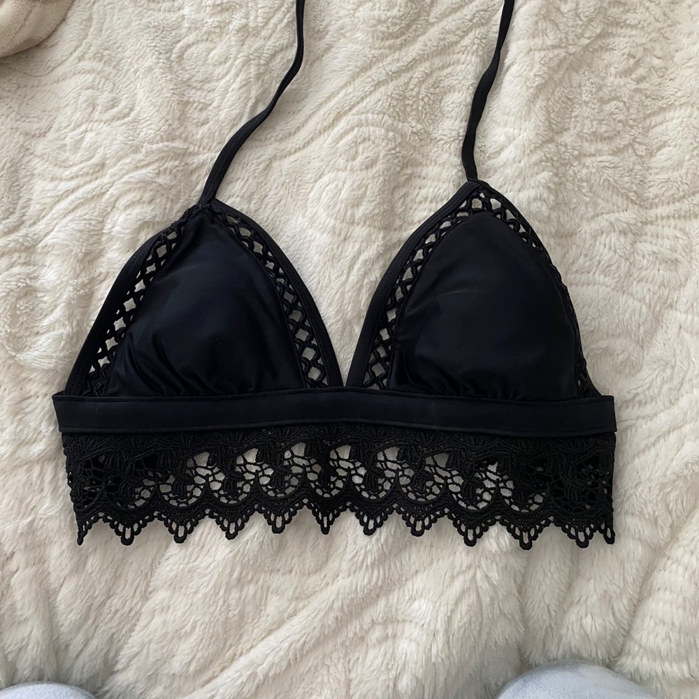 Lace detail Bikini Top